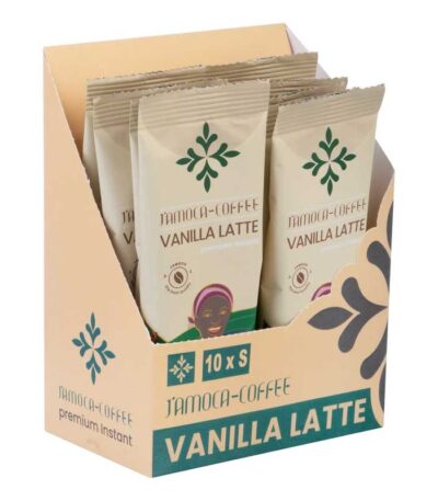 قهوه لاته با طعم وانیل جاموکا