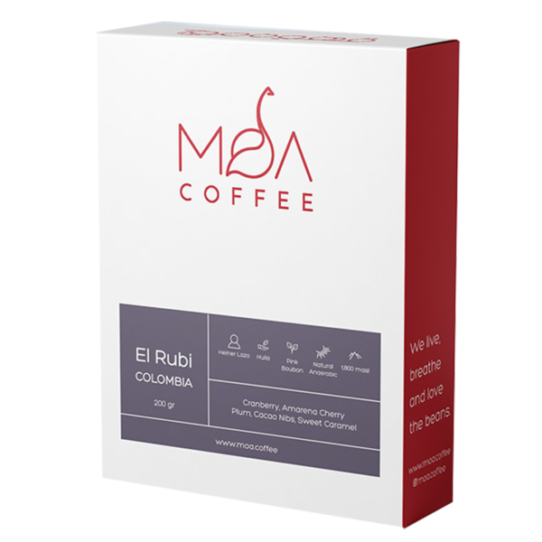 دانه قهوه ۲۰۰ گرمی کلمبیا ال روبی موآ