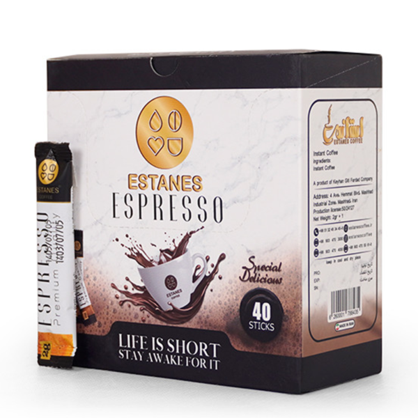 قهوه اسپرسو فوری ساشه 40 عددی استانس