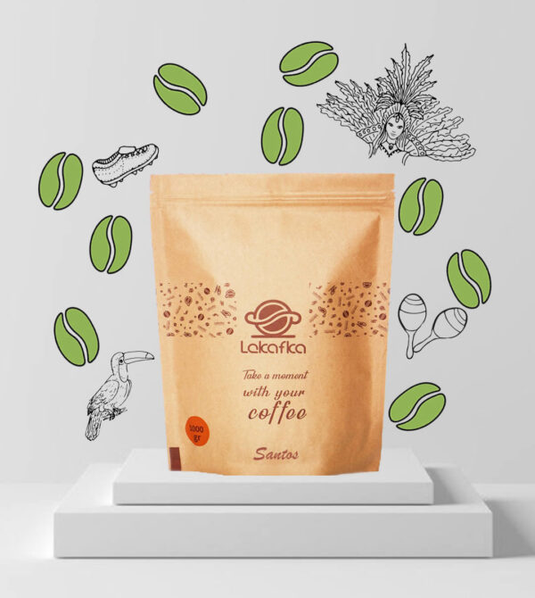 قهوه سبز عربیکا برزیل سانتوس لکافکا