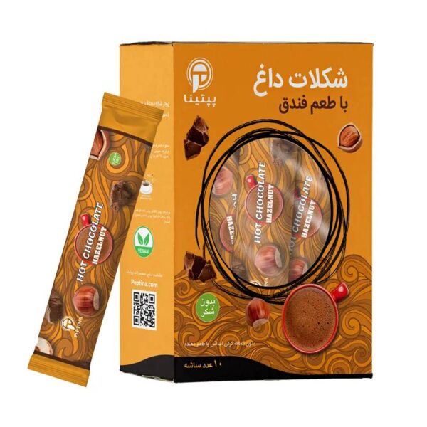 شکلات داغ با پودر شیر فندق پپتینا بسته 10 ساشهای